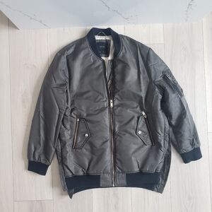 Zara Charcoal Bomber Jacket
